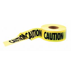 BARRICADE TAPE,YELLOW/BLACK,1000FT X 3"