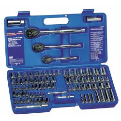 SOCKET SET,1/4,3/8,1/2 DR,89 PC