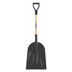 SCOOP SHOVEL,30 IN. L HANDLE,HDPE,BLACK