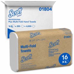 TOWELS M-FOLD WH 1-PLY 250/PK16PK/CS