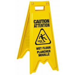 CAUTION SIGN,WET FLOOR,12-63/6 4" H