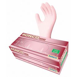 GLOVES PINK NITRILE EXAM PF LGE