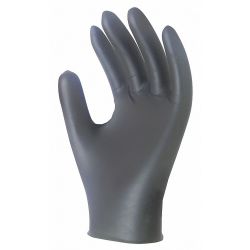 NITRILE BLACK PF EXAM GLOVES M