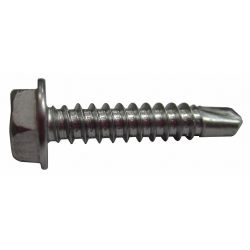 SCREW SDRL SS410 HX WSH 8-18X1 .5,100/PK