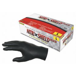 GLOVES,BLACK,NITRILE,ECONOMY