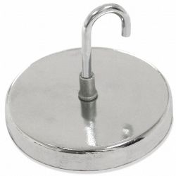 MAGNETIC HOOK,20 LB,2 IN. DIA