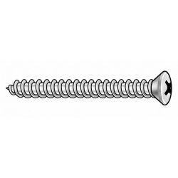 Metal Screw,Oval,#6,1 In L,1 00/PK