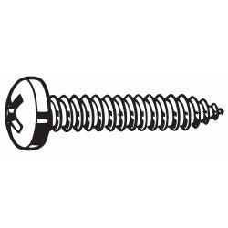 Tap Sht Mtl Screw,Pan,#10,1",100/PK