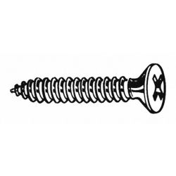 Metal Screw,Flat,#8,3/4" L,1 00/PK