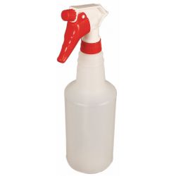 TRIGGER SPRAY BOTTLE,32 OZ.,CL EAR/RED