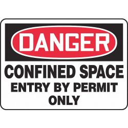 SAFETY SIGN CONFINED SPACE VINYL