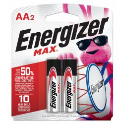 BATTERY ENERGIZER ALK 1.5V AA 2/PK