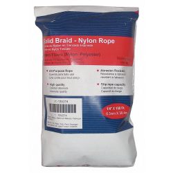 NYLON ROPE,DIA 1/4 IN,LENGTH 1 00 FT