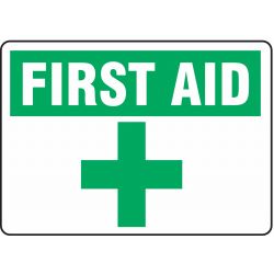 SAFETY SIGN FIRST AID PLASTIC