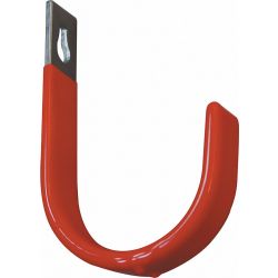 STEEL HOOK RED VINYL COATED 9 IN L