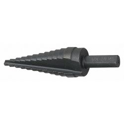 STEP DRILL BIT,12 HOLE,3/16-7/ 8 IN