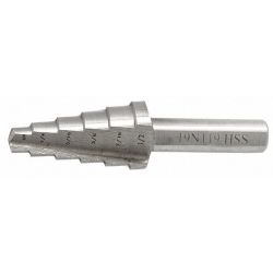 STEP DRILL BIT,M2,BRIGHT,1/4-3 /4 IN