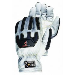 IMPACT RESISTANT GLOVES,L, A4,WHITE,PR