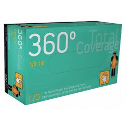 DISPOSABLE GLOVES,XL,TEAL,NITR ILE,100/BX