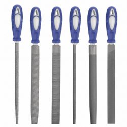 HAND FILE SET,BASTARD/SMOOTH,6 IN L