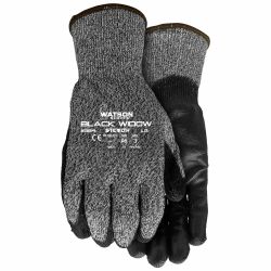 CUT RESISTANT GLOVES,MEDIUM,BL ACK,PR