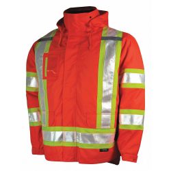 HI-VIS JACKET,ORANGE,MEDIUM