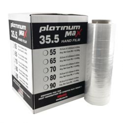 WFS APPROVED PLH14037450, HAND WRAP FILM PLATINUM MAX - 14" X 1476' X 65G 35.5 PLH14037450