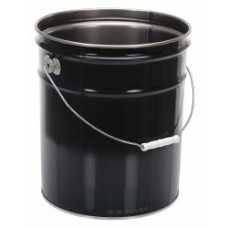 PAIL STEEL 5 GALLON BLACK