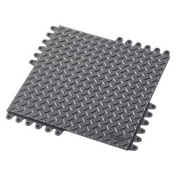 INTERLOCKING MAT,RUBBER,18" L,PK8