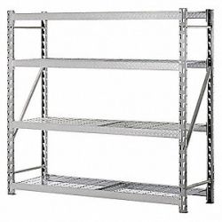 BULK RACK, FREESTNDING,72"H,77"W, 24"D, SILVER