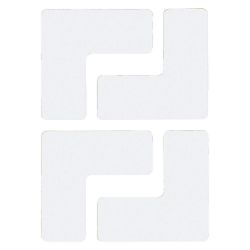 BRADY 104435, TOUGHSTRIPE WHITE FLOOR LS - 2" X 5" B514 20/PK 104435