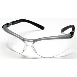 3M CABOT 11380, GLASSES-SAFETY BX CLEAR LENS - SILVER/BLK FRAME ANTI-FOG 11380