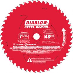 FREUD DIABLO D0748CFX, BLADE-CIRC SAW 7-1/4 " - 48 TPI CARBIDE TIP CERMET D0748CFX