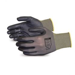 SUPERIOR GLOVE S13BFNT10, GLOVE-NITRILE BLACK FOAM - PALM COATED DEXTERITY SIZE 10 S13BFNT10