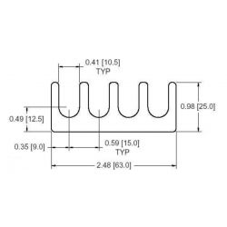 DOUGLAS STAMPING DSCH039M050, SHIMS-SLOT 0.5MM - 4 SLOT DSCH039M050